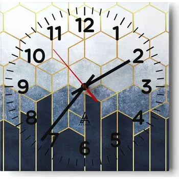 Hodiny Nástěnné hodiny do obýváku 40x40 Abstrakce Tiché hodiny Skleněné hodiny Bez hlučnosti