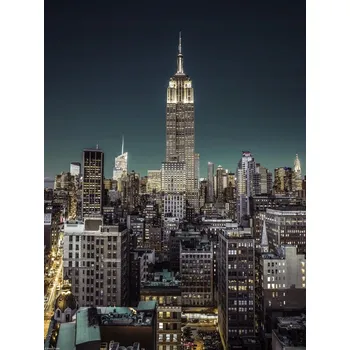 Obraz Plakát Empire State Building s panoramatem New Yorku bez rámu 30 x 40 cm