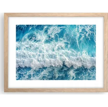Obraz Obraz plakát v rámu světlý dub do obýváku 40x30 moře foto plakáty na zeď