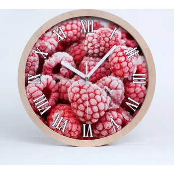 Hodiny Kuchyňské nástěnné hodiny mražené maliny průměr 20 cm