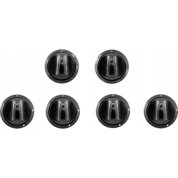 OTOČNÉ KNOFLÍKY SPORÁKU MASTERCOOK 6 KUSŮ SADA PLYN