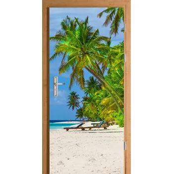 Fototapeta Samolepka na dveře samolepicí pláž oceán palmy