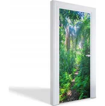 Obraz Fólie s ozdobným potiskem Tropická cesta 95 x 205 cm