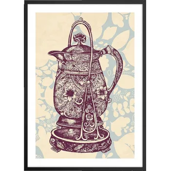 Obraz Plakát v černém rámu do obýváku ložnice 50x70 džbán moderní obraz