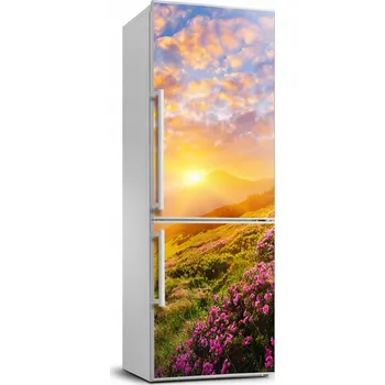 Fototapeta Samolepka na ledničku Západ slunce hory na míru