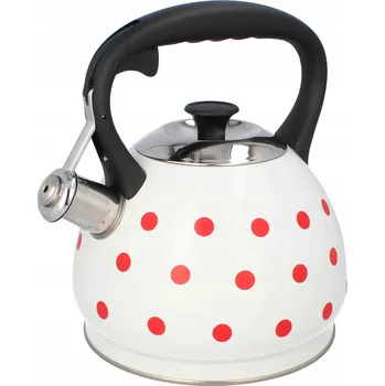 Varná konvice Tradiční ocelová Konvice Hjorta 3 l bílá, červená, multicolor
