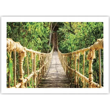 Obraz Plakát bez rámu do obývacího pokoje ložnice 70x50 džungle moderní módní obraz