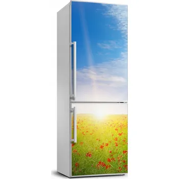 Fototapeta Samolepka na ledničku samolepící Pole máků 70x190