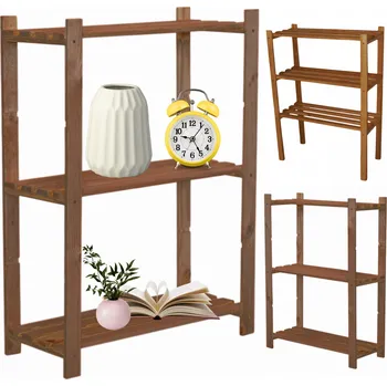 regál Regál Wamar-Sosenka 65 x 90 x 28 cm wenge (tmavě hnědá)