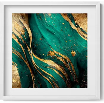 Obraz Dekorace obraz v bílém rámu na zeď do obýváku kuchyně Abstrakce 50x50 cm