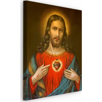 Obraz RELIGIOZNÍ OBRAZ Svaté Srdce Ježíše Krista 50x70