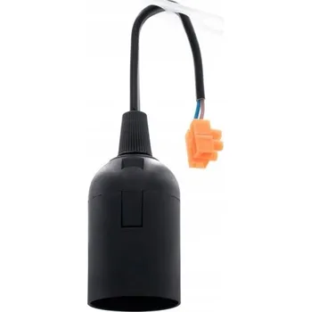 Objímka na žárovku Opravná objímka E27 s kabelem, černá