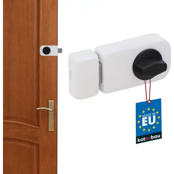 Dveřní řetízek a západka Zámek horních dveří bílý 50 mm - bílá