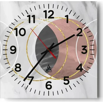 Hodiny Nástěnné hodiny do obýváku 40x40 Abstrakce Tiché hodiny Skleněné hodiny Bez hlučnosti