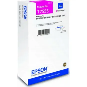Purpurový inkoust pro Epson WF6530 WF8090 WF8010, 4000 stran, originální C13T755340