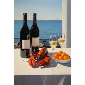 Plakát Plakát Oběd nad zátokou bez rámu 61 x 90,5 cm