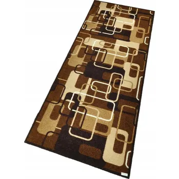 Hrubá protiskluzová rohožka na gumě, s okrajem, červená 120x200cm