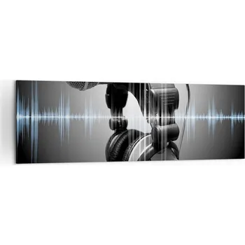 Obraz Velký obraz do obýváku 160x50 mikrofon moderní fotoobraz na plátně obrazy