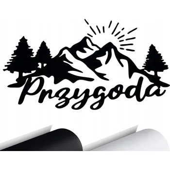 Samolepicí dekorace na vozidlo NÁLEPKA na auto DOBRODRUŽSTVÍ ADVENTURE HORY 8x15