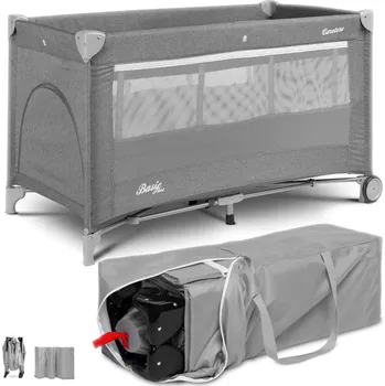 Dětská postýlka CESTOVNÍ POSTÝLKA DVOUÚROVŇOVÁ SKLÁDACÍ MATRACE