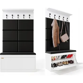 Šatní skříň Botník s sedátkem PLATAN ROOM 100 x 193 x 35 cm bílý