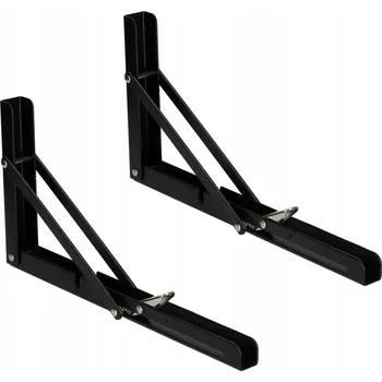 Opora na rostlinu Skládací podpěra police 300mm černá sada 2 ks. - 160x300 mm