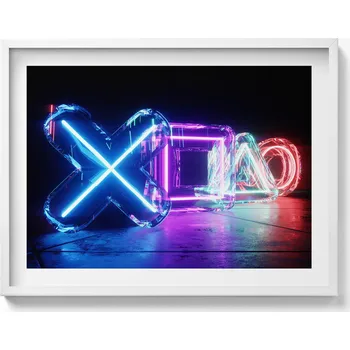 Obraz Obraz na zeď Dekorace Herní symboly - znaky na ovladači konzole 80x60 cm