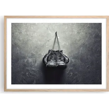 Obraz Plakát v rámu světlý dub do obýváku ložnice 70x50 box moderní obraz