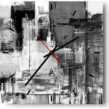 Hodiny Velké nástěnné hodiny 40x40 Abstrakce Skleněné tiché hodiny