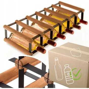 Stojan na víno Stojan na víno RW-8 6x1 regál olejovaný na 6 lahví