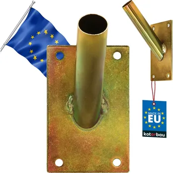 Vlajka Jednoduchý nástěnný držák na vlajky zlatý - zlato \ jediný