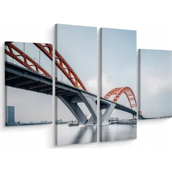 Obraz Obraz Čtyřdílný Nebeský MOST Dekor Řeka 3D 200x150
