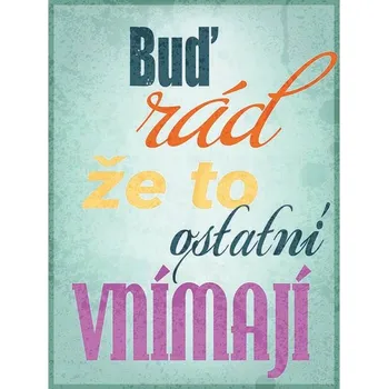 Obraz Cedule Buď rád že to ostatní vnímají