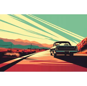 Plakát Plakát Cesta pouští bez rámu 91,5 x 61 cm