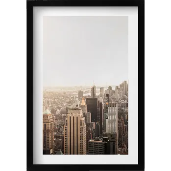 Obraz Dekorace, obraz s grafikou v krásném rámu: Architektura New Yorku, 40x60 cm