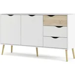 FALCO Komoda Retro 381 bílá/dub sonoma