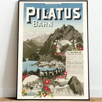 Obraz Plakát Cestovní Vintage Bez rámu 50 x 70 cm