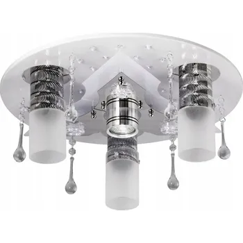 Lehké LED stropní svítidlo svítidlo P-S 0848/3+1 bílý disk s kryty pro ložnici a kancelář