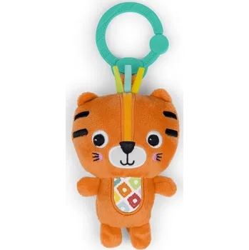 BRIGHT STARTS chrastítko plyšové na C kroužku tygr Jingle Joy 0m+