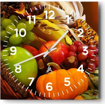 Hodiny Nástěnné hodiny do obýváku 40x40 Gastronomie Bezhlučné hodiny na skle Tiché