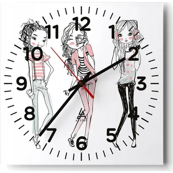 Hodiny Kuchyňské nástěnné hodiny 30x30 Mládežnické Skleněné hodiny do obýváku Moderní Tiché