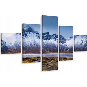 Obraz Obraz 5dílný Příroda Zima HORY Pláž 150x90