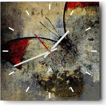 Hodiny Velké nástěnné hodiny 40x40 Abstrakce Skleněné tiché hodiny