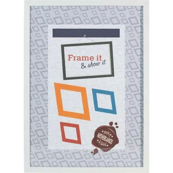 Obraz Rámeček dřevěný MDF Smart bílý 20x30 cm Plexi