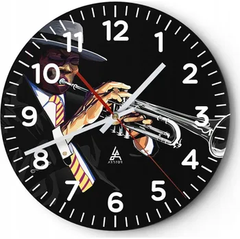 Hodiny Kuchyňské nástěnné hodiny 30x30 Hudba Moderní skleněné hodiny do obýváku Tiché