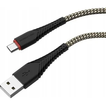 Napájecí kabel Kabel Borofone USB - microUSB typ B 1 m černý