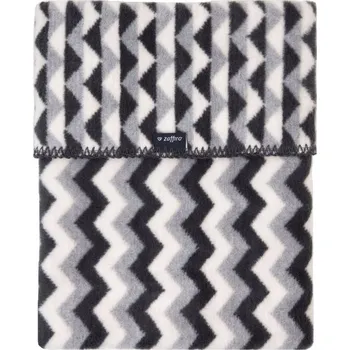 Dětská deka WOMAR Dětská deka bavlna 75x100 cm, šedý cikcak s grafitovou a bílou