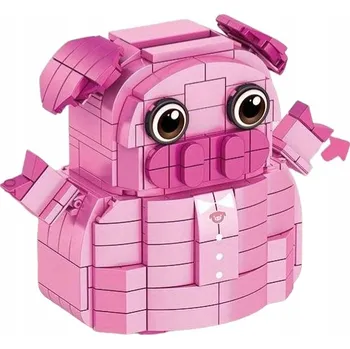 ostatní stavebnice STAVEBNICE prasátko pokladnička růžová sada stavebních kostek