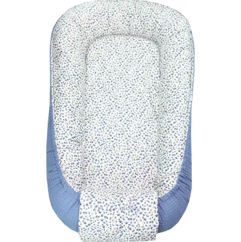 Hnízdečko pro miminko enie baby Hnízdečko LITTLE BLUE FLOWERS / BLUE