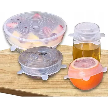 Silikonové poklice / víčka na hrnce, misky, sklenice, ovoce atd.